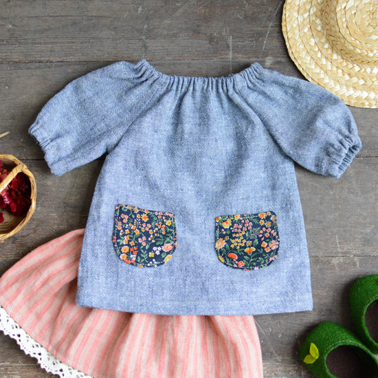 long sleeve doll dress pattern Cloth Doll Dress Pattern PDF: Long Sleeve Heirloom Style - Fits Meredith Dolls