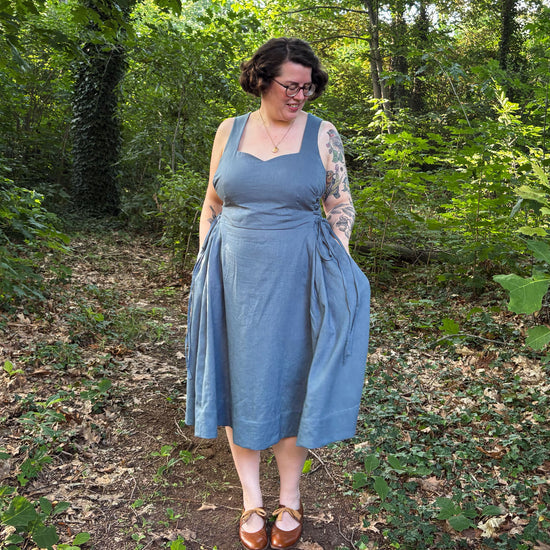 linen dress sewing pattern Melba PDF Muna and Broad View A offers a traditional length that ends just below the knee Hinterland Dress Pattern - Sew