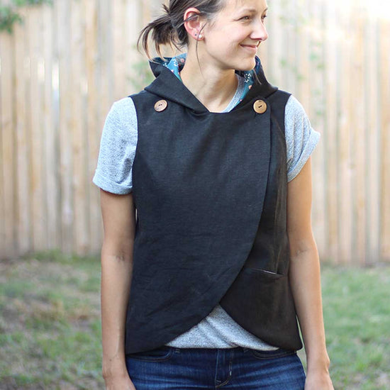 women's crossroads vest pdf digital sewing pattern by Twig + Tale