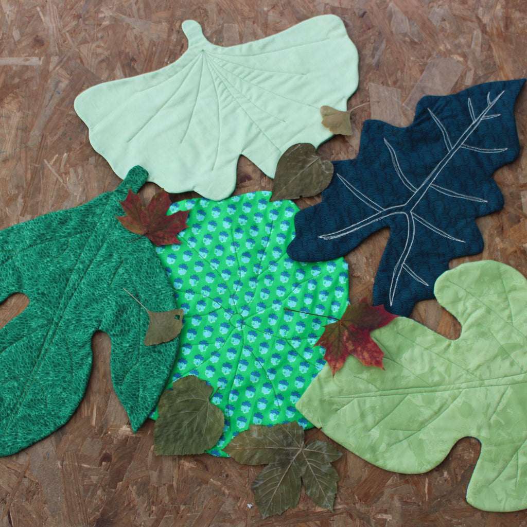 Asian Leaf Blankets Sewing Patterns BUNDLE ~ 5 leaf shapes in all size ...