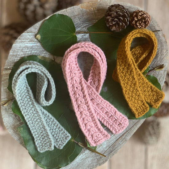 Scarf Collection Knitting Patterns - Doll