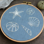 Seashell embroidery collection - digital embroidery pattern from Twig + Tale