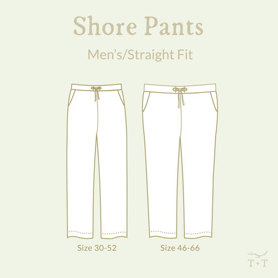 Shore Pants - Men/Straight Fit ~ Digital Pattern + Video Class – Twig + Tale