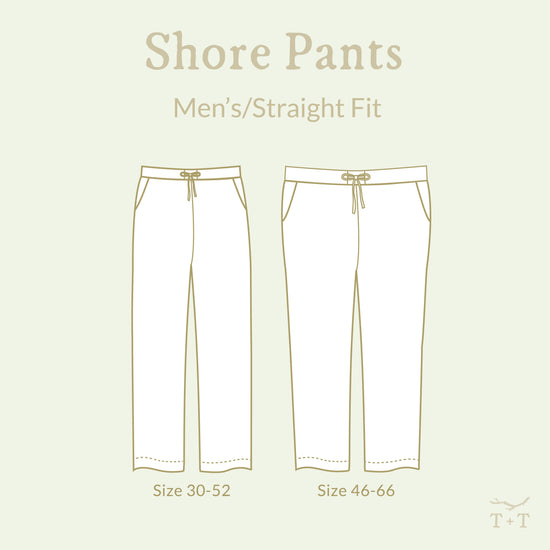 Shore Pants Men/Straight Fit PDF sewing pattern from Twig + Tale