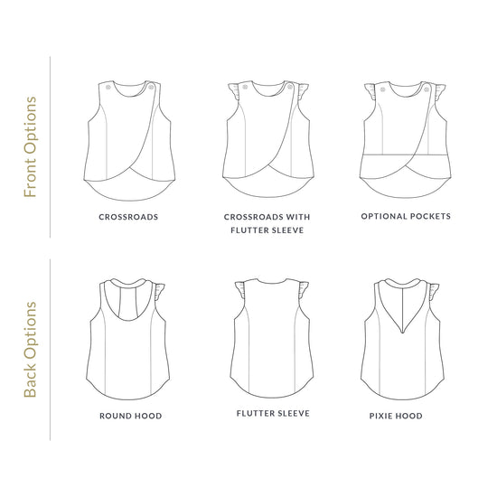 Women's Crossroads Vest Sewing Pattern by Twig + Tale