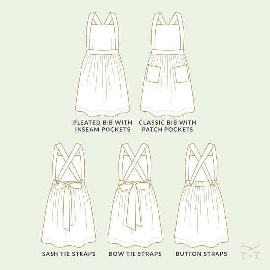 Wildflower Pinafore for adults - digital sewing pattern and video class from Twig + Tale