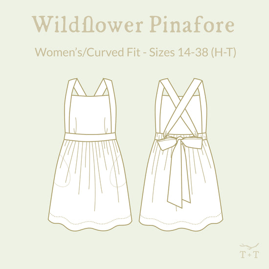 Wildflower Pinafore for adults - digital sewing pattern and video class from Twig + Tale