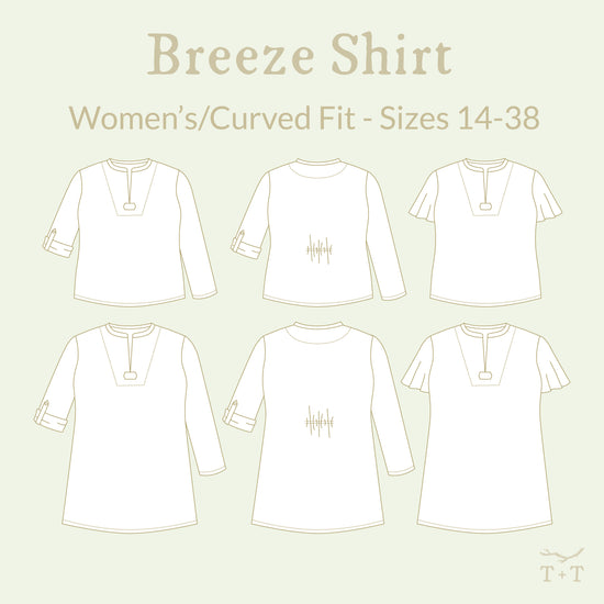 Breeze Shirt - Women/Curved Fit ~ Digital Pattern + Video Class