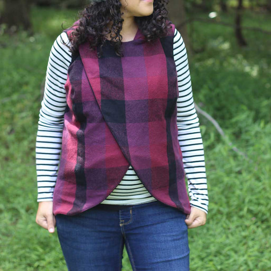 women's crossroads vest pdf digital sewing pattern by Twig + Tale 9