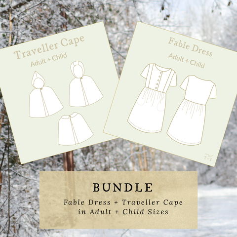BUNDLE - Fable Dress + Traveller Cape Sewing Patterns ALL sizes
