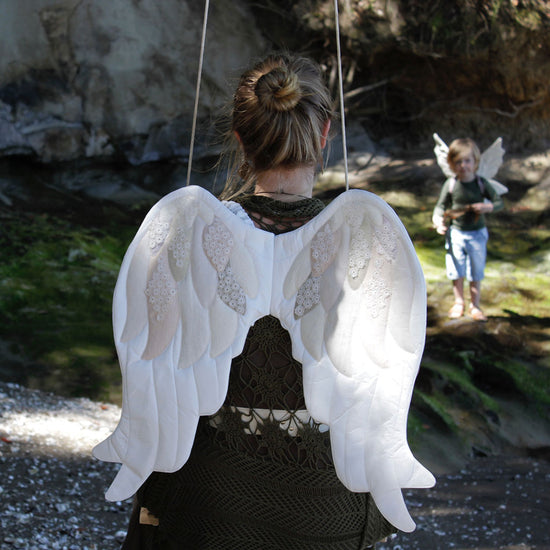 White Feathered Angel Wings - Angel Wings - Doll Supplies - Craft Supplies