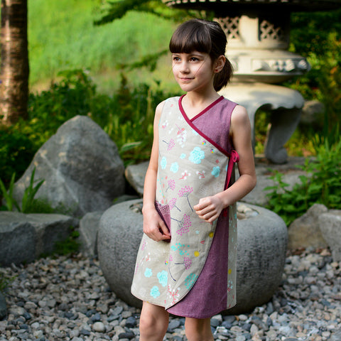 Petal Wrap Dress + Tunic digital sewing pattern by Twig and Tale