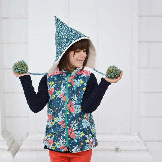 Girls trailblazer vest pdf digital sewing pattern by twig and tale