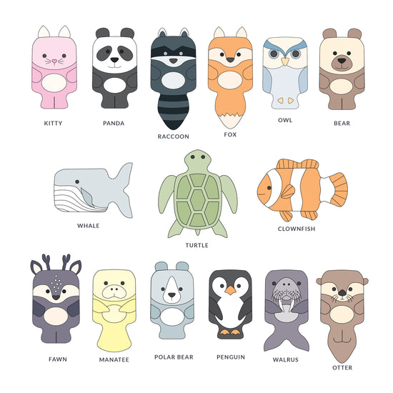 BUNDLE Marine + Animal Hot Water Bottle Covers