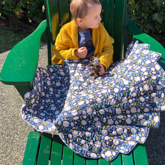 Tropical Leaf Blanket PDF sewing pattern from Twig + Tale