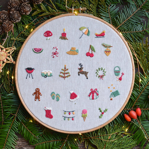 Christmas Embroidery Southern Collection - PDF hand embroidery pattern from Twig + Tale