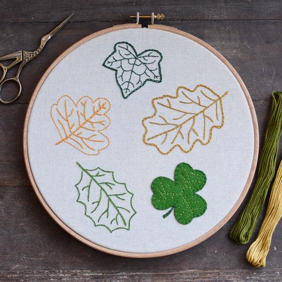 Leaf Embroidery - BUNDLE ~ Digital Pattern + Video