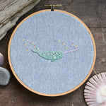 Narwhal PDF embroidery pattern from Twig + Tale