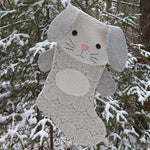 bunny christmas stocking sewing pattern by Twig + Tale