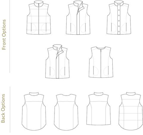 View Diagrams for Trailblazer Vest Sewing Pattern for Children, - Twig + Tale
