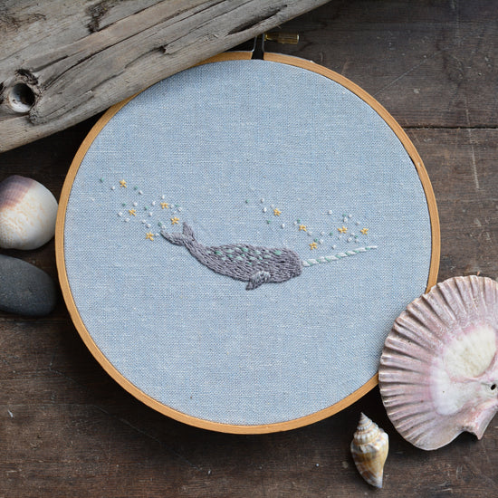 Narwhal - Embroidery ~ Digital Pattern + Video – Twig + Tale