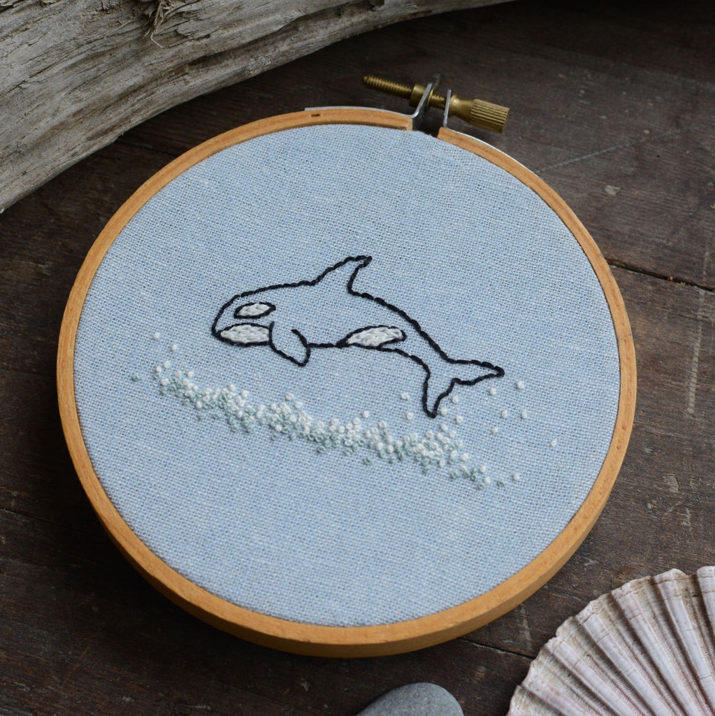 Orca Whale Embroidery Pattern – Twig + Tale