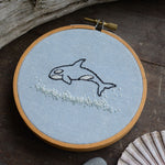 Orca whale PDF embroidery pattern from Twig + Tale