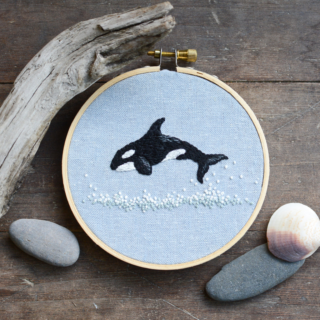 Orca Whale Embroidery Pattern – Twig + Tale