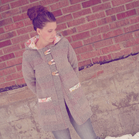 Women's Pixie Pea Coat sewing pattern by Twig + Tale