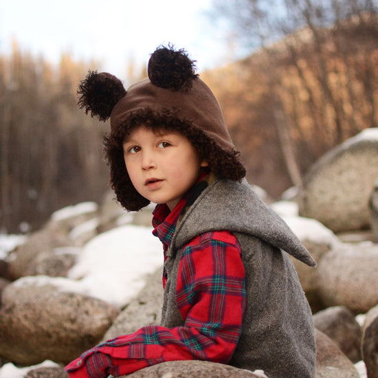 Boys - Animal evergreen bonnet digital PDF sewing pattern by Twig + Tale 7