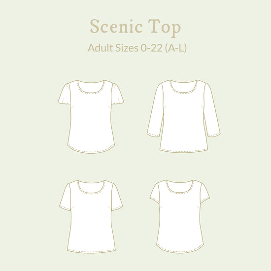 Scenic Top - Adult ~ Digital Pattern + Video Class