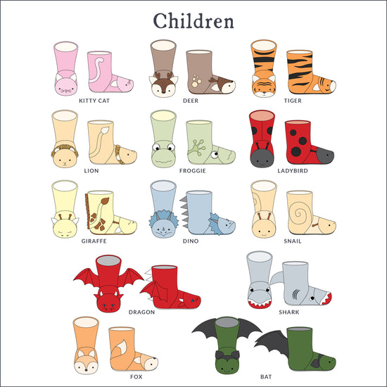 Animal Boots child sizes - PDF sewing pattern from Twig + Tale