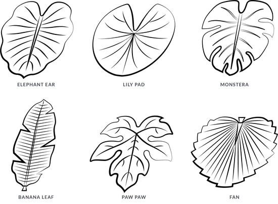 Tropical Leaf BUNDLE ~ 6 leaf shapes in ALL sizes