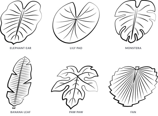 Tropical Leaf BUNDLE ~ 5 leaf shapes in ALL sizes