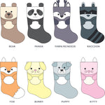 animal christmas stocking sewing pattern by Twig + Tale