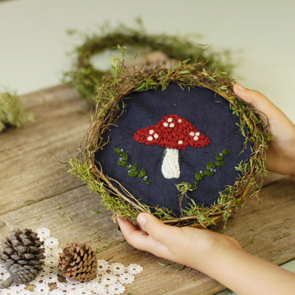 Toadstool Embroidery Pattern – Twig + Tale