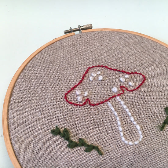 Toadstool Embroidery Pattern ~ Digital Pattern + Video