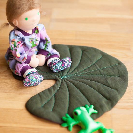Doll Tropical Leaf Blanket PDF sewing pattern from Twig + Tale