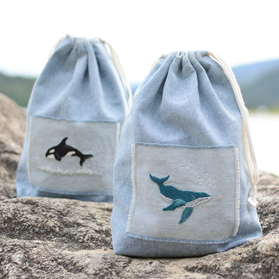 Humpback Whale PDF embroidery pattern from Twig + Tale