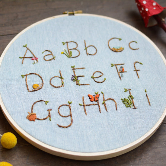 Woodland Alphabet Embroidery ~ Digital Pattern + Video