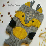 Animal Themed Hot water bottle covers -Twig + Tale - Digital PDF sewing pattern